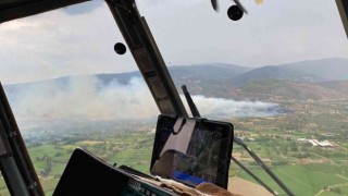 Nazillide tarım arazisinde yangın