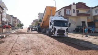 Nevşehirde bazı caddelerde üstyapı çalışmaları başladı