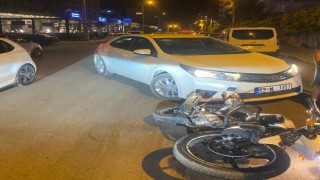 Otomobil ile motosiklet çarpıştı: 1 yaralı