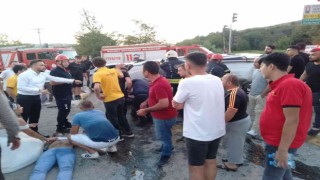 Otomobille çarpışan hafif ticari araç takla attı: 2 yaralı