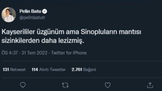 Oyuncu Pelin Batudan Kayserilileri üzecek paylaşım