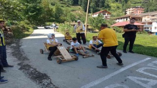 Rizede ‘Lazralli Tahta Araba Yarışları bu yılda nefes kesti