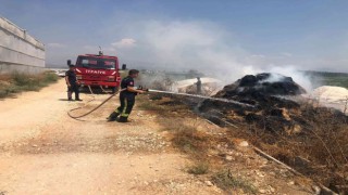Saman balyalarındaki yangın korkuttu