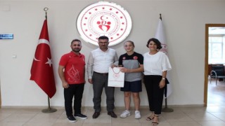 Şampiyon judocuyu Yazıcı ağırladı