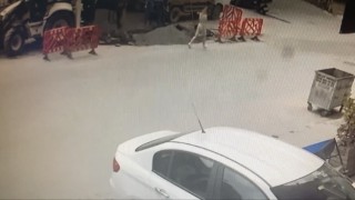 Şişlide doğalgaz borusunun patladığı korku dolu anlar kamerada