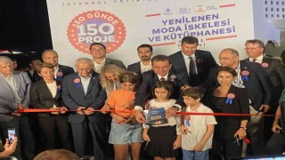 Tarihi Moda İskelesi deniz manzaralı kütüphaneye dönüştü