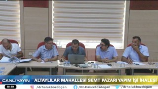 Tarsus Belediyesinin semt pazarı ihalesi canlı yayınlandı