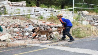 Tekirdağda Köpekli Arama Kurtarma Tatbikatı