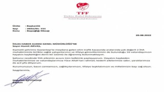 TFF Başkanı Büyükekşiden İHAya taziye mesajı