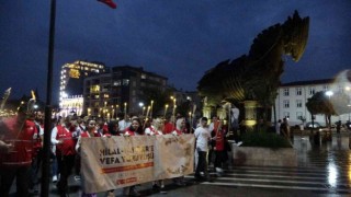 Türk Kızılayından Hilal-i Ahmere vefa yürüyüşü