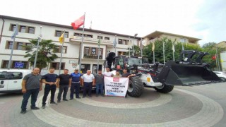 Türkiye Belediyeler Birliğinden hibe iş makinası
