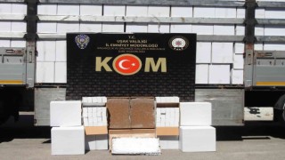 Uşakta 1 milyonu dolu 13 milyona kaçak makaron ele geçirildi