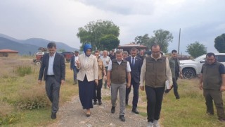 Vali Yiğitbaşı, Eber Gölünde yürütülen çalışmaları inceldi