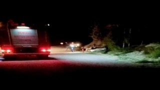 Virajı alamayan otomobil şarampole devrildi