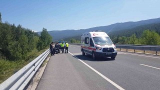 Yan yatıp bariyere çarpan ATVnin sürücüsü ağır yaralandı