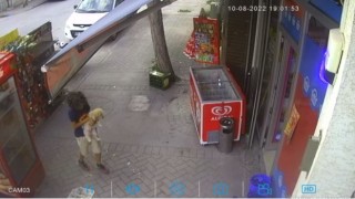 Yavru köpeği önce sevdi, sonra çaldı