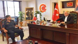 Yeni Jandarma Komutanı Serin ve Cezaevi Müdürü Cengizden Başkan Bakkalcıoğluna ziyaret