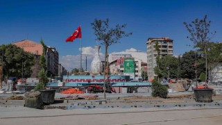 Zafer Meydanında peyzaj çalışmaları