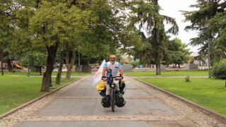 2 bin 655 km pedal çevirerek 23 şehri dolaştı
