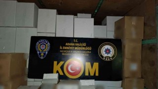 Adanada 10 milyon 510 bin adet kaçak makaron ele geçirildi