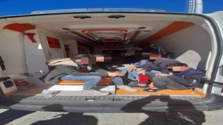 Ağrıda özel şirkete ait ambulansta 12 kaçak göçmen yakalandı