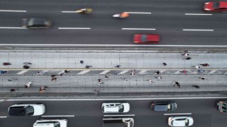 Avcılardaki metrobüs kazasının yaşandığı bölge dronla görüntülendi