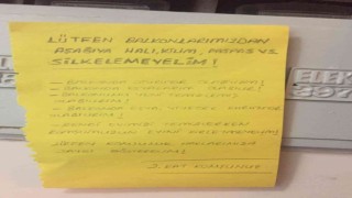 Aydında apartman sakininden ilginç uyarı