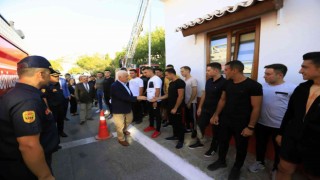 Başkan Güründen itfaiyeci adaylarına ziyaret