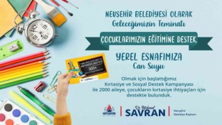 Başkan Savrandan öğrencilere kırtasiye desteği