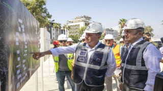 Başkan Seçer, metro inşaat alanında incelemelerde bulundu