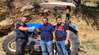 Bodrumdan çalınan traktör Denizlide bulundu