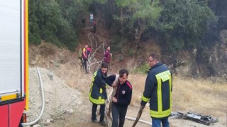 Buldandaki yangında 1 hektar alan zarar gördü