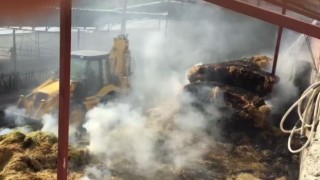 Burdurda çiftlikteki balya yangını korkuttu