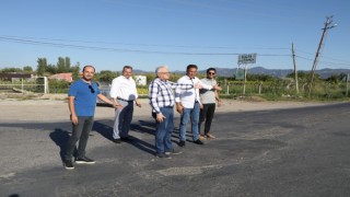 Burhaniyede Denetko Yolu yenileniyor