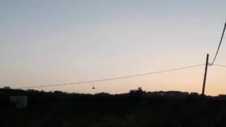 Bursada hava aracının düştüğü anlar kamerada