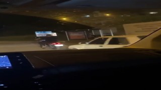 Bursada motosiklet otomobili çekti