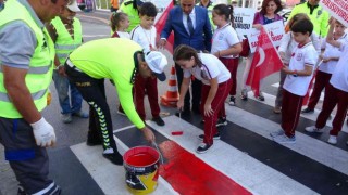 Çanakkalede yaya önceliğine dikkat çekildi