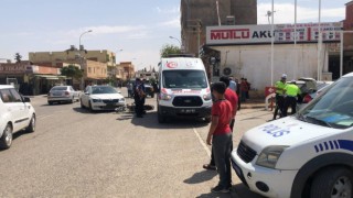 Ceylanpınarda motor ile otomobil çarpıştı: 1 yaralı