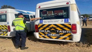 Çinede okul servislerine jandarma denetimi