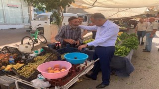 Çuhadar, pazarcı esnafının sıkıntılarını dinledi