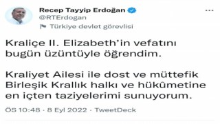 Cumhurbaşkanı Erdoğan, Kraliçe 2. Elizabeth için taziye mesajı yayımladı