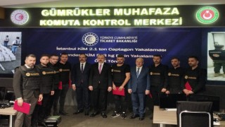 Cumhuriyet tarihinin en büyük captagon yakalamasını yapan ekibe ödül