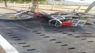 Devrilen motosikletin sürücüsü yaralandı