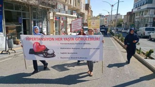 Dicle ilçesinde sağlıkçılar halk sağlığı için yürüdü