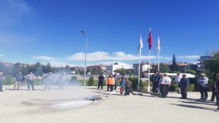 DKMPde yangın tatbikatı