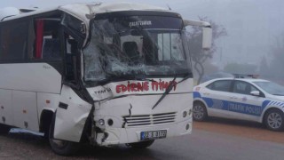 Edirnede trafik kazası: 20 yaralı