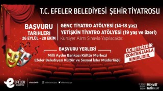 Efeler Belediyesinin Tiyatro Atölyelerine yeni dönem başvuruları başladı