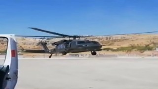 Elazığda yaralı, askeri helikopter ile hastaneye yetiştirildi