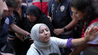 Esnaf ziyareti sırasında engelli kız ve annesinden Akşenere tepki