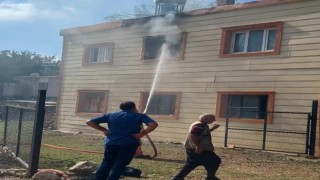Ev yangını büyümeden söndürüldü